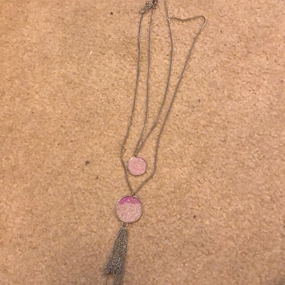 Layered necklace w/ earrings